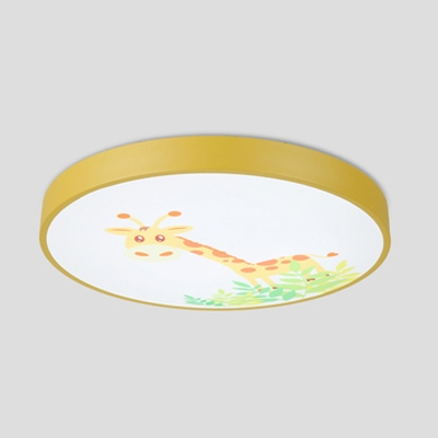 Cat/Dragon/Giraffe LED Flush Mount Light Acrylic Macaron Loft Acrylic Ceiling Lamp for Baby Bedroom