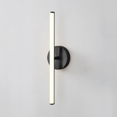 Linear LED Wall Lamp for Bedroom Hallway Post Modern Metal 1 Light Wall Sconce in Black/Gold