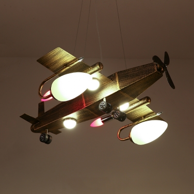 Metal Propeller Plane Ceiling Pendant Vintage Style Heritage Brass Pendant Light for Cloth Shop