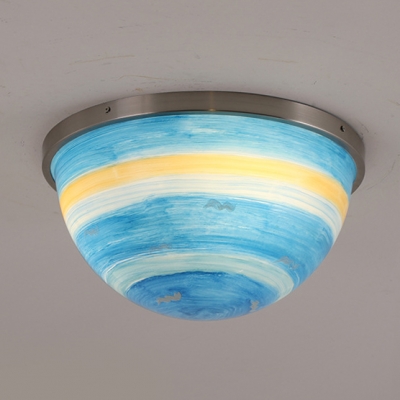 Nursing Room Planet Flush Mount Light Acrylic Contemporary Creative LED Ceiling Lamp