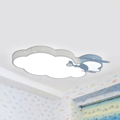 Cloud Kid Bedroom Flush Mount Light Acrylic Modern Style LED Ceiling Lamp with Warm/White Lighting