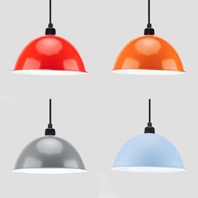Vintage Multi-Color Choice Pendant Lamp Domed Shade 1 Light Aluminum Ceiling Pendant for Factory
