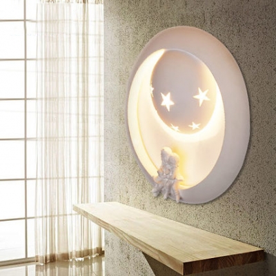 Stair Bedroom Little Kids Wall Light Plaster Romantic LED Wall Lamp with Warm/White Lighting