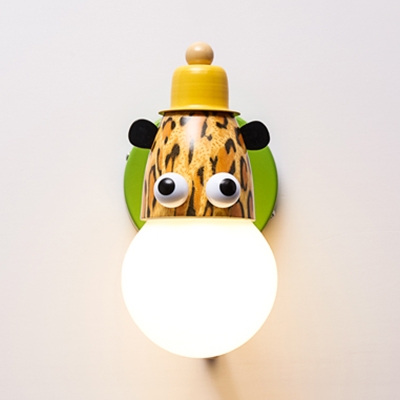 Colorful Animal Wall Light Single Light Cartoon Metal Wall Lamp for Kindergarten Nursing Room