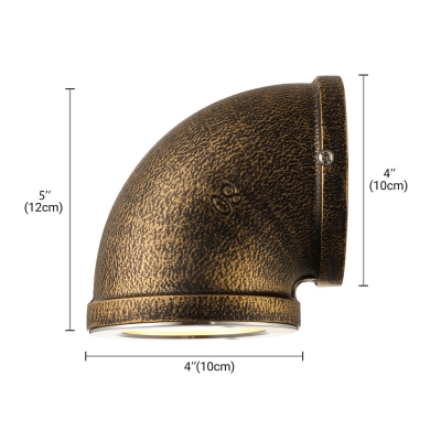 Industrial 4.13''W Wall Sconce in Pipe Style, Bronze
