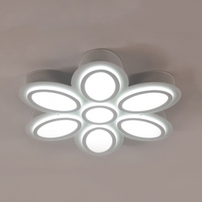 88W Flower LED Ceiling Mount Light Kids Acrylic Flush Light in Warm/White for Nursing Room