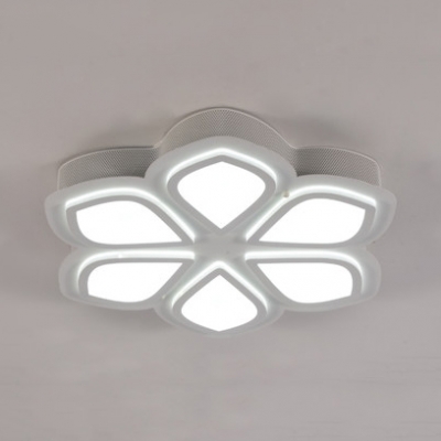 Modern Style White Ceiling Lamp Blossom Acrylic LED Flush Mount Light in Warm/White for Living Room