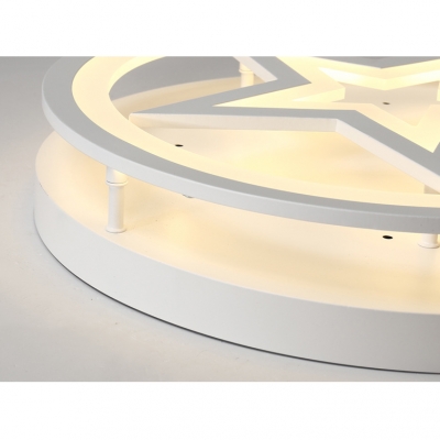 Ring & Star LED Flush Mount Light Modern Style Acrylic Ceiling Light in Warm/White for Dining Room