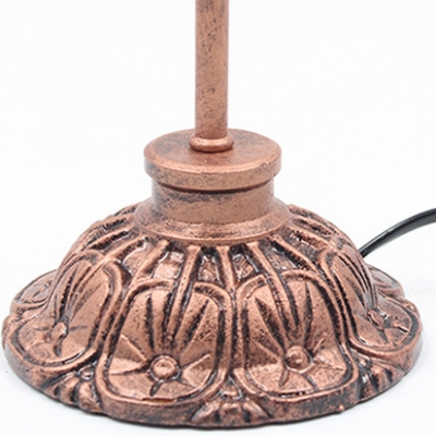 1 Bulb Conical Desk Light Moroccan Turkish Metal Table Light with Multi-Color Bead for Hotel