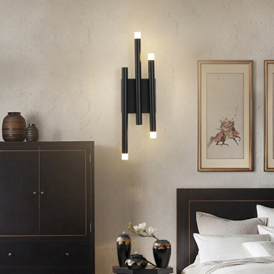 2/4 Head Linear Wall Light Modern Style Metal Sconce Lighting for Bedroom Hallway