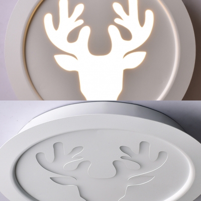 Antlers Stair Hallway Sconce Light Metal Nordic Black/White LED Wall Light in Warm/White
