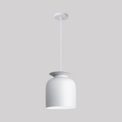 Aluminum Bowl Shade Ceiling Pendant 1 Bulb Nordic Modern Hanging Lamp in Black/White for Kitchen