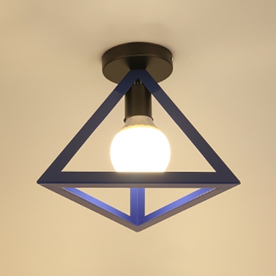 Metal Triangle Shade Ceiling Mount Light 1 Light Simple Style Ceiling Lamp for Bathroom Foyer