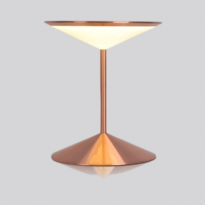 Rose Gold/Silver Cocktail Glass Shaped Table Lamp Modern Acrylic Shade LED Table Lighting for Bedside