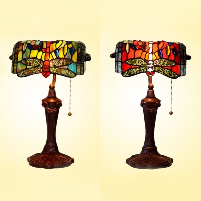 Stained Glass Dragonfly Table Light, Stained Glass Dragonfly Table Lamp