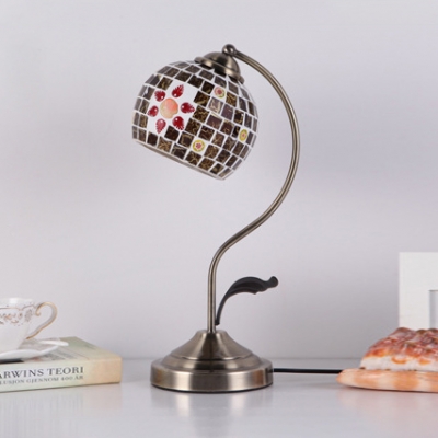 Bedroom Cracked/Flower/Grid Desk Lamp Stained Glass 1 Light Tiffany Stylish Table Light