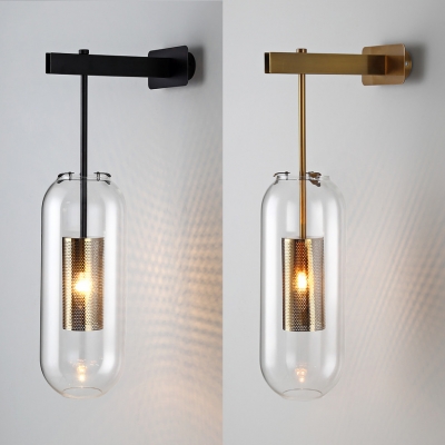 black modern sconce