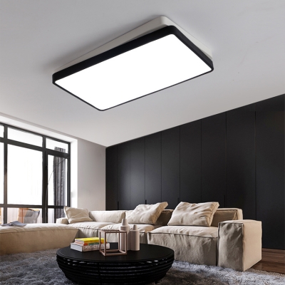 Modern Ceiling Lamp LED Two Tiers Square Flush Light in Black 31-40W 2 Rectangular Bright Led Ceiling Fixture 2 Designs Available
