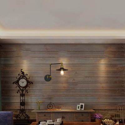 Brass and Black Sconce Lighting Fixtures Metal 1-Light Sconce Wall Lighting for Indoor