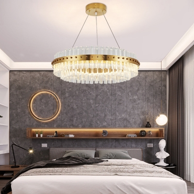 Contemporary Round Pendant Light Fittings Stainless Steel Rivet Hanging Lamp for Dining Table