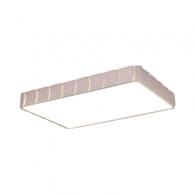 Rose Gold Square/Rectangle Flush Light Fixtures LED Contemporary Acrylic Ceiling Mounted Lights