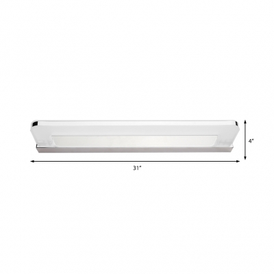Warm/White Rectangular Sconce Wall Lighting Modern Acrylic and Stainless Steel Wall Lights for Vanity