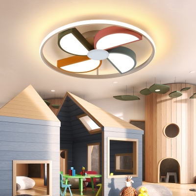 Multi Color Windmill Ceiling Light Nordic Metal Led Flush Mount