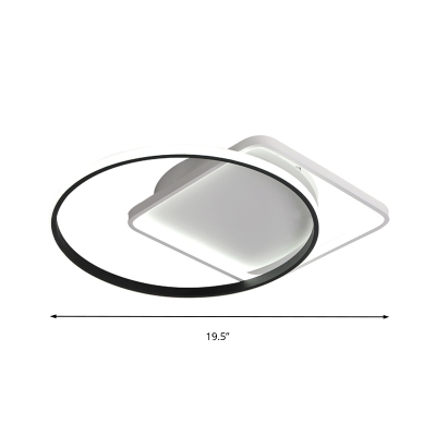 Round and Square Ceiling Flush Light Minimalist Integrated Led Acrylic Close to Ceiling Light