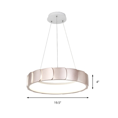 Drum Led Suspension Light 1 Light Modernism Metal Pendant Lighting for Bedroom