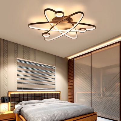 Modernism Orbicular Ceiling Flush Light Metal Led Surface Mount Ceiling Light for Living Room