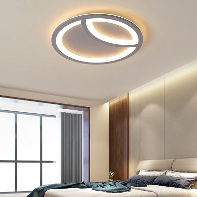 Ultra Thin Ceiling Flush Light with Round Acrylic Shade Led Simple Flush Mount Light