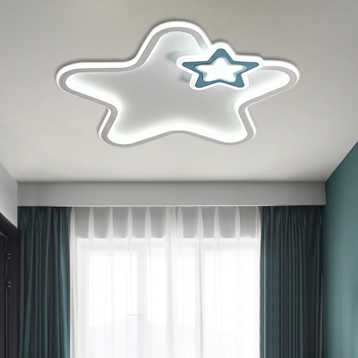 Modern Star Ceiling Lamp Integrated Led Acrylic Flush Mount Ceiling Light for Living Room