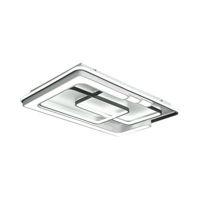 Contemporary Led Ceiling Flush Mount Light Metal and Acrylic Bedroom Flush Light