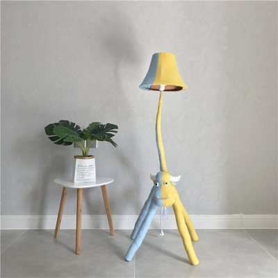 Decorative Animal Night Light Modern Fabric 1 Light Plug in Floor Lamp for Kids Children Bedroom