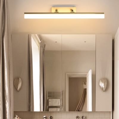Gold Linear Wall Mounted Lights Modern Acrylic amd Metal Wall Sconce Lighting in Warm/White for Bathroom