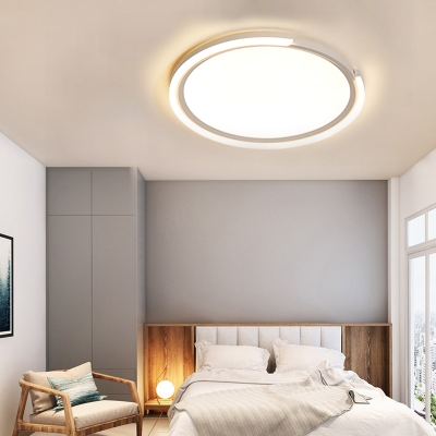 Metal Round Close to Ceiling Light Minimalism Led Ceiling Flush Light with Acrylic Diffuser