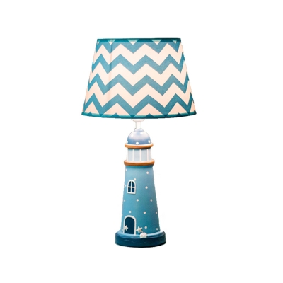 Cartoon Table Lamps Fabric and Iron 1 Light Pyramid Accent Lamp with Remote for Kids Room