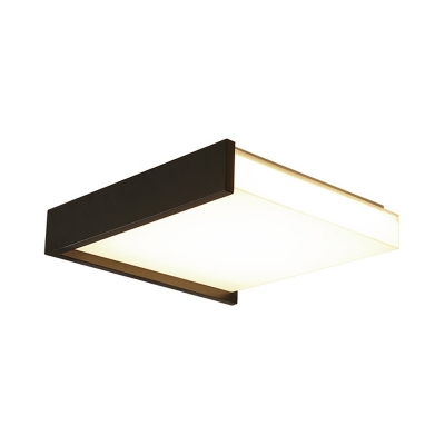 Modern Simple Square Flush Light Acrylic LED Black/White Flush Mount Suction Lamp