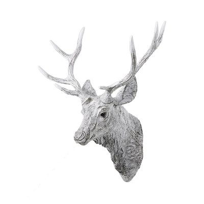 Vintage Stag Wall Mount Light Resin 1 Head Indoor Sconce Lighting for Living Room