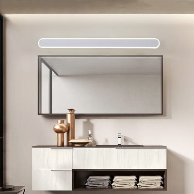 White Linear Vanity Lighting Modern Metal and Acrylic Waterproof Led Bathroom Wall Light