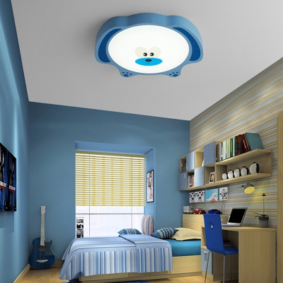 Bear LED Flush Ceiling Lights Modern Nordic Acrylic and Iron 1 Head Lovely Baby Room Light