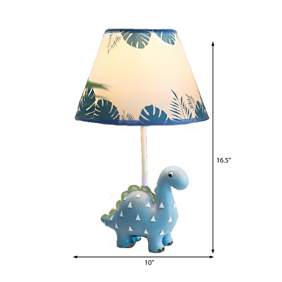 Blue Cartoon Dinosaur Table Lamps Resin 1 Light Accent Table Lamp for Play Area Lighting Decor