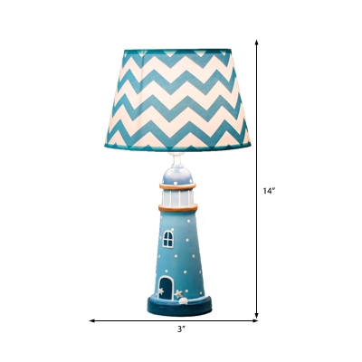 Cartoon Table Lamps Fabric and Iron 1 Light Pyramid Accent Lamp with Remote for Kids Room