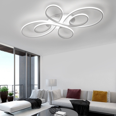 Twisted Flush Mount Ceiling Light Contemporary Led Indoor Lamp For Living Room Beautifulhalo Com - Contemporary Indoor Ceiling Lights