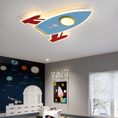 Integrated Led Rocket Ceiling Lamp Nordic Style Acrylic Flush Mount Lighting