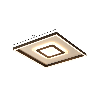 Square/Rectangle Ceiling Light Fixture Modernism Metal Indoor Led Flushmount Lighting