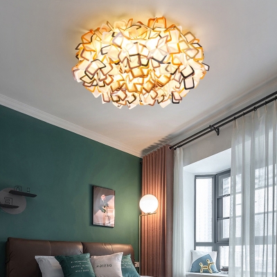 Sinuous Flush Mount Ceiling Light Art Deco Indoor Ceiling Flush Light with Acrylic Shade