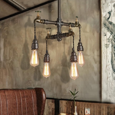 Unique Faucet Hanging Lights Retro Industrial Metal Pipe Pendant Lighting for Coffee Shop