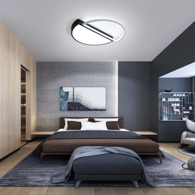 Acrylic Semicircle Flush Mount Light, Modern Ceiling Lights Bedroom
