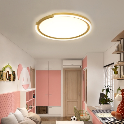 Metal Round Close to Ceiling Light Minimalism Led Ceiling Flush Light with Acrylic Diffuser